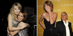 FOTO: Badan Terlalu Tinggi, Taylor Swift Bikin Mereka Bak Kurcaci
