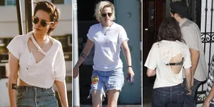 FOTO: Baju Bolong - Celana Belel, Kristen Stewart Gagal Keren?