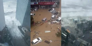 FOTO: Bak Kiamat, Topan Chaba & Ombak Tinggi Hantam Korea Selatan