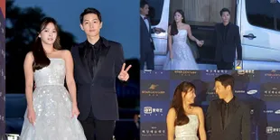 FOTO: Bak Kisah Dongeng, Song Couple Gandeng Mesra di Baeksang