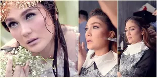 FOTO: Basah-Basahan di Danau, Luna Maya Lakukan Sesi Pemotretan