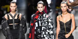 FOTO: Bella Hadid - Kaia Gerber Tampil Cantik di Runway Versace