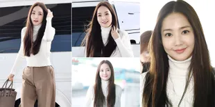 FOTO: Berangkat ke China, Airport Fashion Park Min Young Elegan & Secantik Bidadari