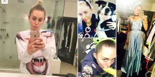 [FOTO] Berbagai Pose Miley Cyrus Saat Selfie, Unik Atau Gila?