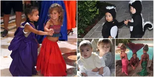 FOTO: Berjemur-Jadi 'Tupai', Ini Momen Cute North West & Penelope