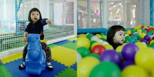 FOTO: Bikin Gemas! Begini Tingkah Lucu Baby Gempi Saat Mandi Bola