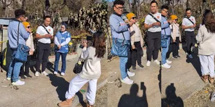 FOTO Bikin Konten di Lokasi Kebakaran LA Tanpa Izin, Uya Kuya Kena Tegur Warlok - Disebut Nggak Punya Empati