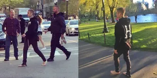 FOTO: Bintang Berkelas, Justin Bieber Malah Jalan Nyeker