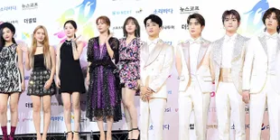 FOTO: Blue Carpet Soribada Awards Bertabur Idol Visual: NCT 127 - Red Velvet