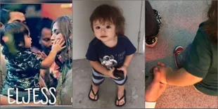 FOTO: Bukti Baby El Lelaki Kecil Ganteng Yang Romantis Sama Jedar