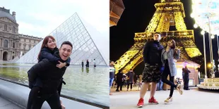 Foto Bulan Madu Gilang Dirga-Adiez, Jalan-Jalan Romantis di Eropa