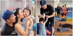 FOTO: Calon Ketua Kelas! Tak Takut Ngegym, Baby Gempi Bikin Gemas