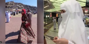 FOTO: Cantik Bercadar, Bella Shofie Habiskan Akhir Tahun di Mekah