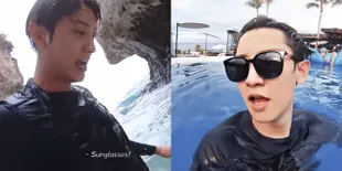 Foto Chanyeol di Bali, Ganteng Banget Biar Tanpa Makeup - Bikin Kamu Ingin Rebahan di Sampingnya