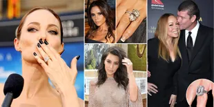 FOTO: Cincin Tunangan Terbesar Artis Hollywood, Harga Selangit!