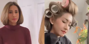 Foto Cut Memey yang Kini Tinggal di Kanada dan Jadi Pirang, Selalu Pakai Rol Rambut Gede