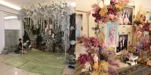 Foto Dekorasi Pengajian dan Siraman Pernikahan Lesti Kejora - Rizky Billar, Penuh Bunga Tetap Patuhi Prokes