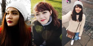 FOTO Deretan Gaya Baju Hangat Rina Nose Liburan Sendiri di London