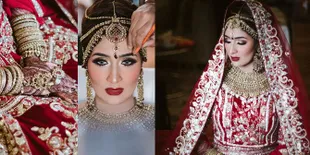 FOTO Detail Dress Tania Nadira di Sangeet Night, Berhias Swarovski - Dibeli di India!