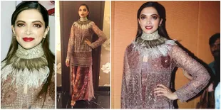 FOTO: Detail Penampilan Deepika Padukone, Menor Tebal Tak Elegan