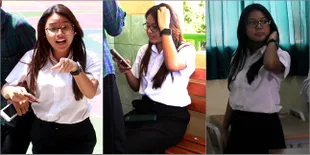 FOTO: Detik-Detik Aurel Hermansyah Ikuti Ujian Nasional Paket C