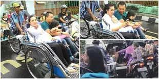FOTO: Di Jember, Anang - Ashanty Ajak Arsy & Arsya Naik Becak
