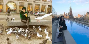 FOTO: Dingin Tetap Stunning, Intip OOTD Syahrini di Amsterdam