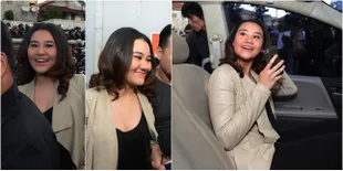 FOTO: Ditanya Soal Padepokan Gatot, Aaliyah Massaid: No Comment