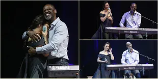 FOTO: Duet Bareng, Penonton Histeris Brian McKnight Peluk Raisa!