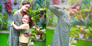 Foto Elea dan Sheva Putri Ussy Sulistiawaty Saat Lebaran, Anak Perpaduan Malang - Betawi Berwajah Korea