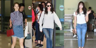 FOTO: Fashion Airport Aktris Cantik Drama Korea, Simple Lovely