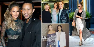 FOTO: Fashion Cantik Chrissy Teigen Saat Hamil, Super Stylish!