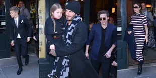 FOTO: Fashion Keluarga Beckham Makan Siang Bareng, Stylish Mewah