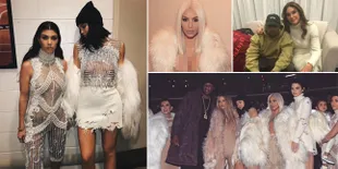 FOTO: Fashion Mewah Keluarga Kardashian di Yeezy FS, Serba Putih!