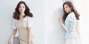 FOTO: Fashion Musim Semi Song Hye Kyo, Rok Mini - Dress Terbuka
