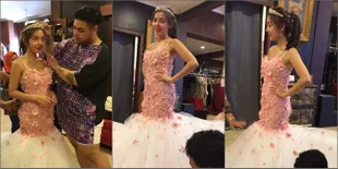 FOTO: Fitting Gaun Pengantin, Bella Shofie Bakal Secantik Barbie!