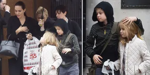 Foto-Foto Angelina Jolie Saat Asyik Shopping Bareng Sang Putri