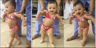 Foto-Foto Baby Arsy Melenggang Pakai Bikini, Secantik Supermodel!