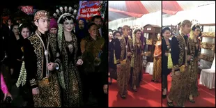 Foto-Foto Busana Jawa Hitam Emas Nan Megah Resepsi Gibran-Selvi