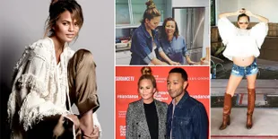Foto-Foto Cantik Chrissy Teigen Saat Hamil, Pamer Perut Buncit