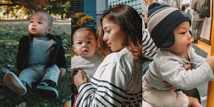 Foto-Foto Gemas Baby Issa Anak Nikita Willy Saat Jalan-Jalan di Tokyo, Duduk Santai di Atas Rumput - Seru Naik Subway