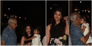 Foto-Foto Manis Aishwarya Rai Sebelum ke Cannes, Cium Kaki Ayah