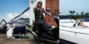 Foto-Foto Nia Ramadhani Naik Sederet Kendaraan Mewah: Helikopter, Motor Gede, Sampai Kapal Yacht!