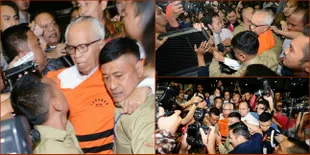 Foto-Foto Penangkapan OC Kaligis Ayah Velove Vexia, Ricuh!