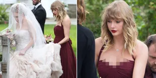 Foto-Foto Taylor Swift Saat Jadi Bridesmaid, Cantik Bergaun Merah