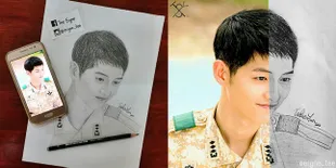 FOTO: Gambaran Sketsa Song Joong Ki Karya Fans Ini Keren Banget