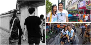 FOTO: Gandengan - Naik Becak, Syahnaz & Jeje Mesra di Yogyakarta