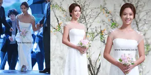 FOTO: Gaun Pernikahan Cantik Transparan Hwang Jung Eum, Elegan!