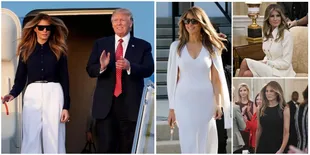 FOTO: Gaya Busana Melania Trump Saat Hadiri Acara Sebagai FLOTUS