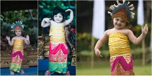 FOTO: Gaya Lucu Baby Arsy Jadi Penari Bali, Cantik Menggemaskan!